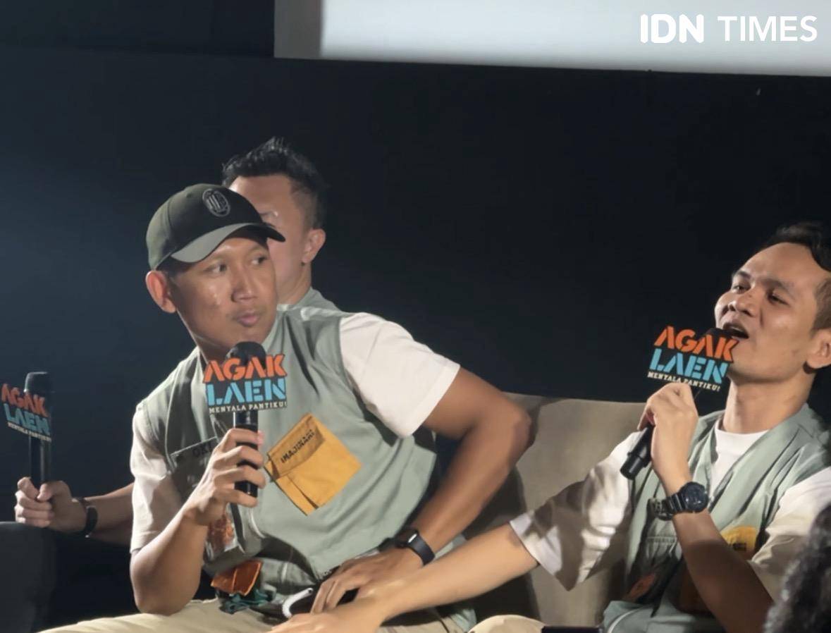 Oki Rengga dalam konferensi pers Agak Laen: Menyala Pantiku pada Rabu (8/10/2025) (IDN Times/Elizabeth Chiquita)