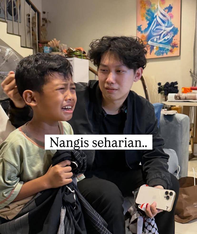 potret Vilmei temani adik angkatnya sunat (Instagram.com/willie27_)