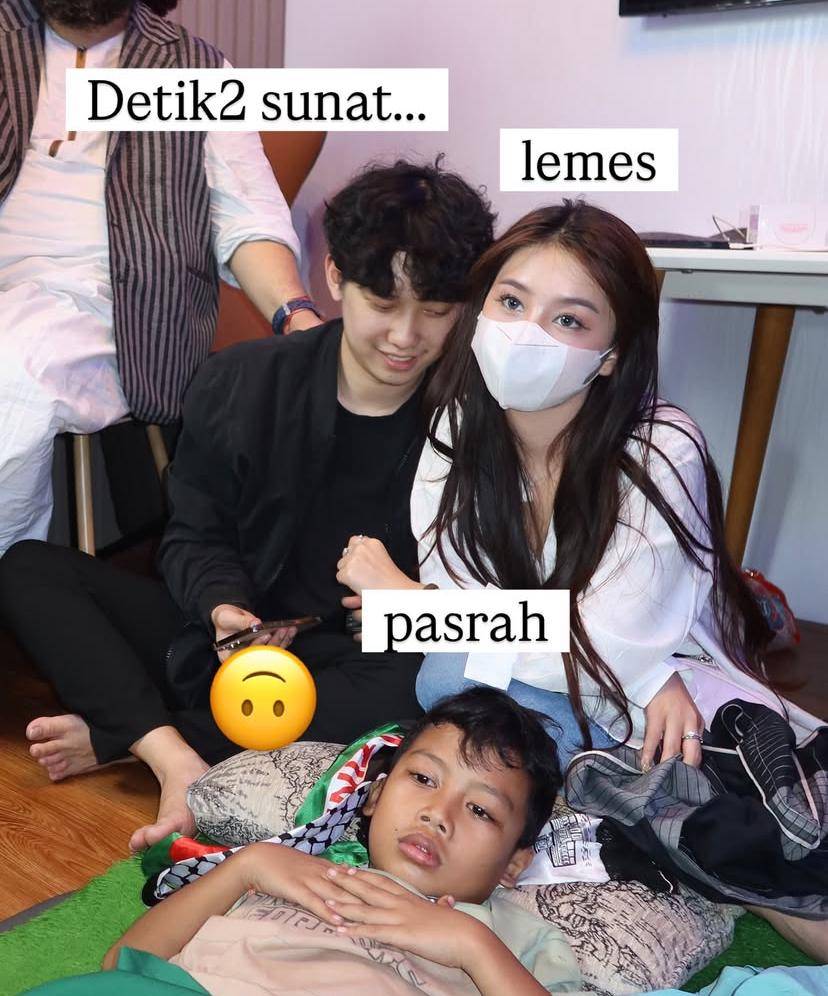 potret Vilmei temani adik angkatnya sunat (Instagram.com/vilmei)