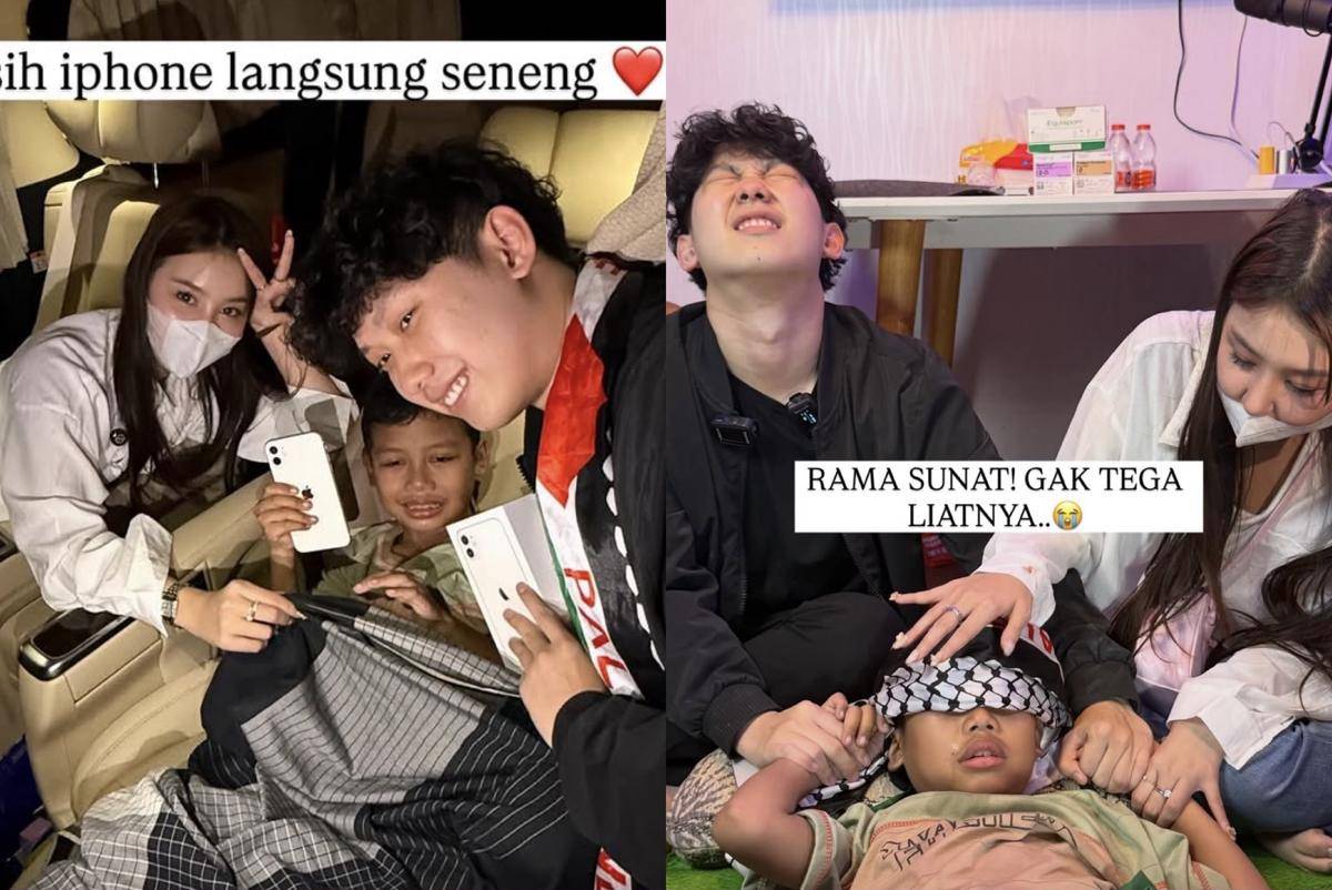 potret Vilmei temani adik angkatnya sunat (Instagram.com/willie27_)