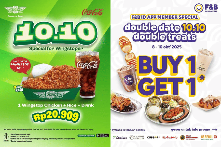 Promo 10.10 Wingstop dan F&B Group
