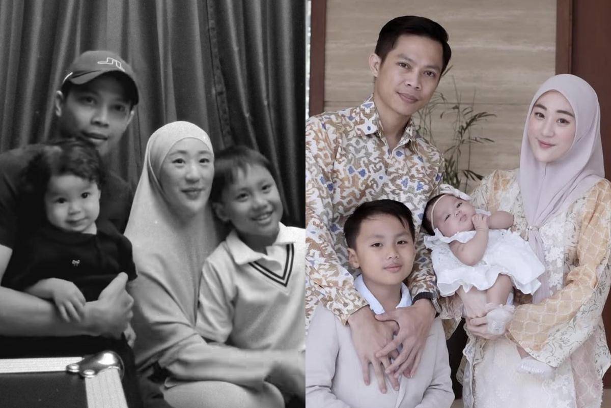 potret mesra keluarga Larissa Chou dan Ikram Rosadi