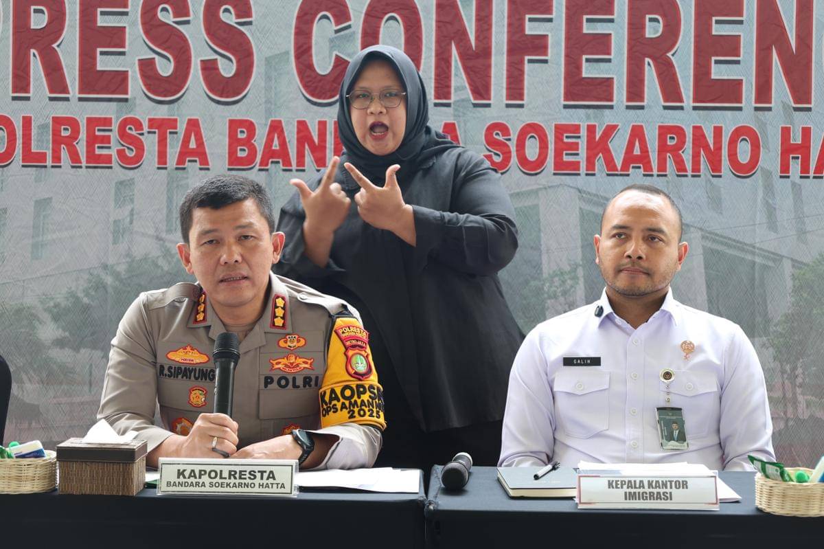 15 tersangka TPPO diamankan Polres Bandara Soekarno-Hatta (IDN Times/Maya Aulia Aprilianti)