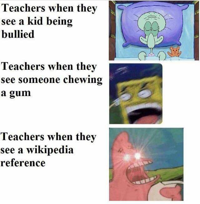 meme SpongeBob tentang permen karet