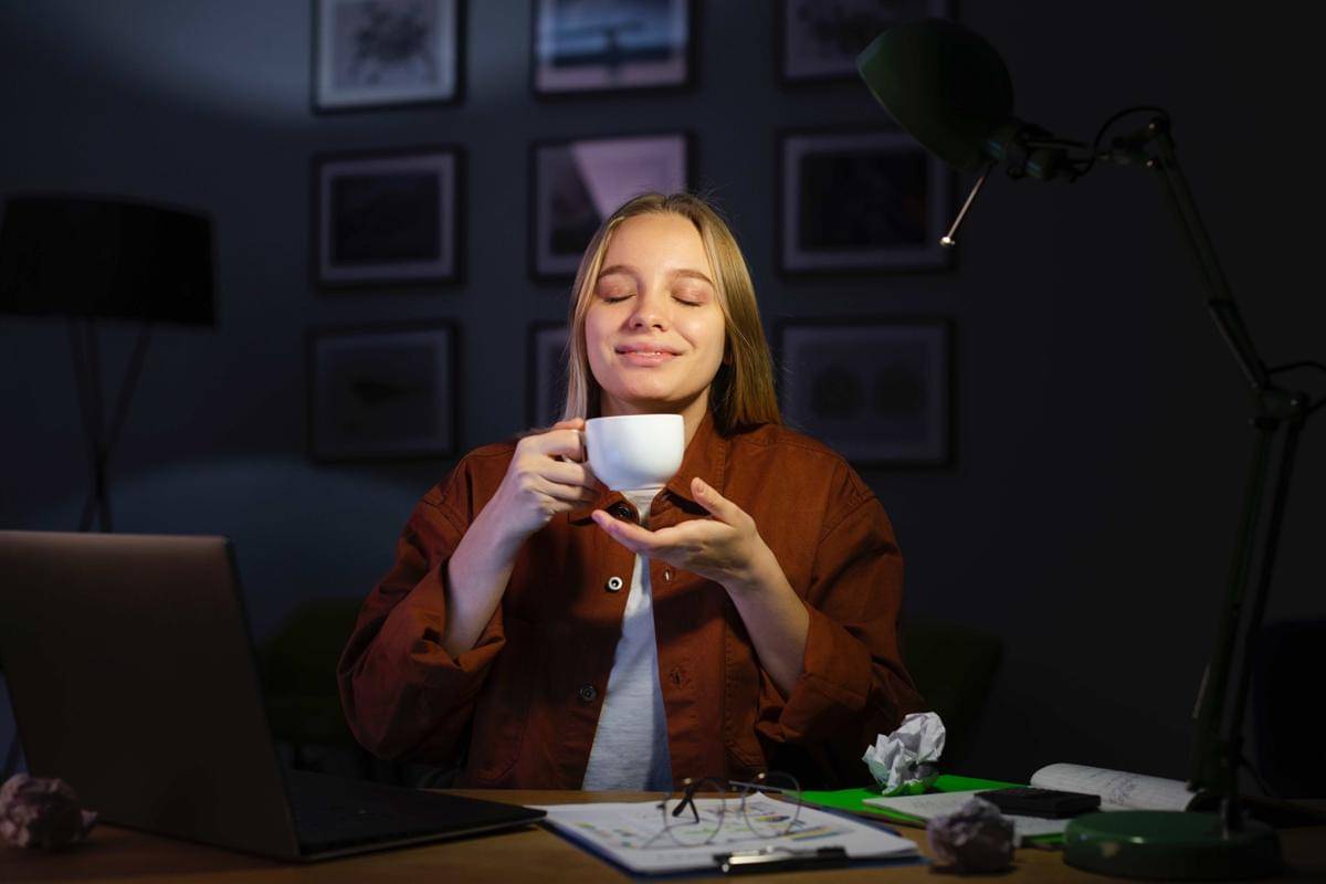 ilustrasi minum teh (freepik.com/freepik)