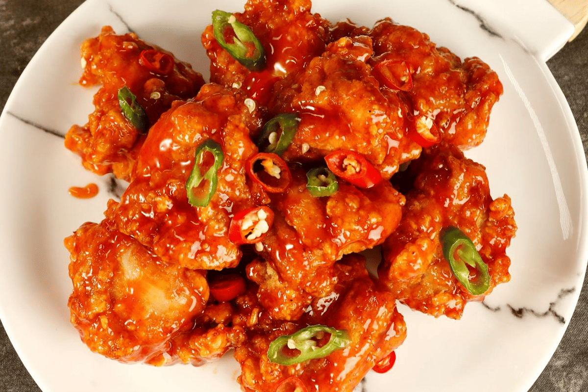 ilustrasi korean fried chicken