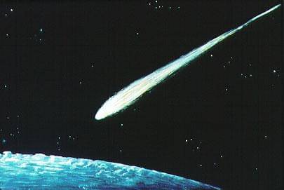 ilustrasi meteor jatuh ke Bumi