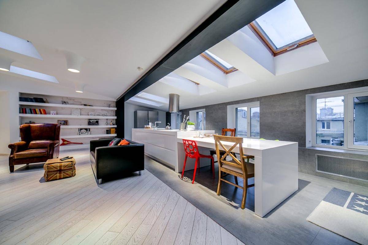 ilustrasi interior open space modern