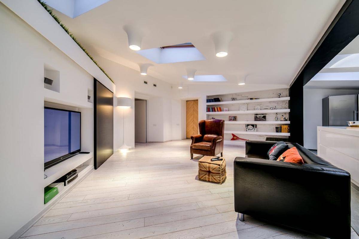 ilustrasi interior open space modern 