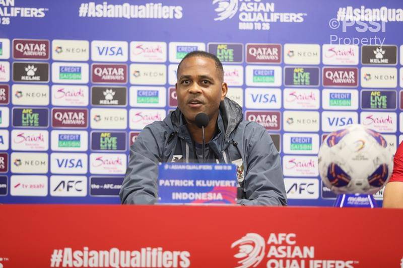 Pelatih Timnas Indonesia, Patrick Kluivert dalam konferensi pers sebelum melawan Jepang, 10 Juni 2025 (Dok. PSSI)