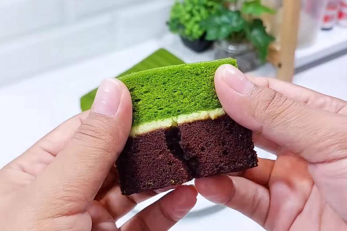 ilustrasi bolu lapis keju matcha black forest (YouTube.com/Ryanares kitchen)