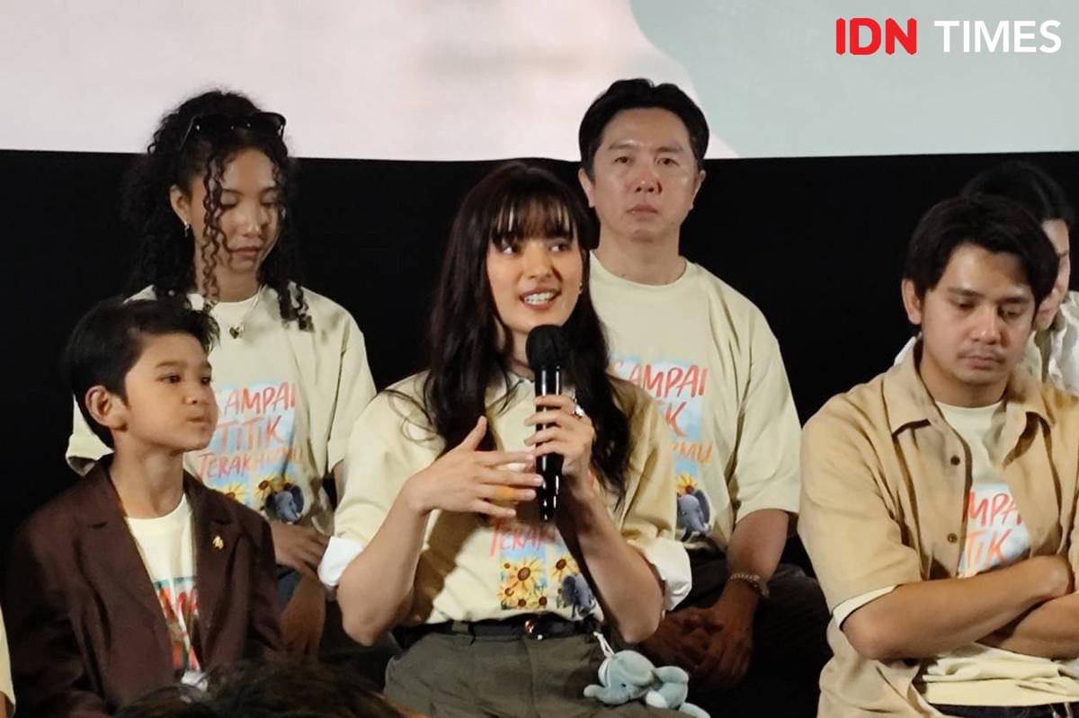 Mawar de Jongh di perilisan trailer film "Sampai Titik Terakhirmu" di XXI Senayan City, Rabu (8/10/2025)
