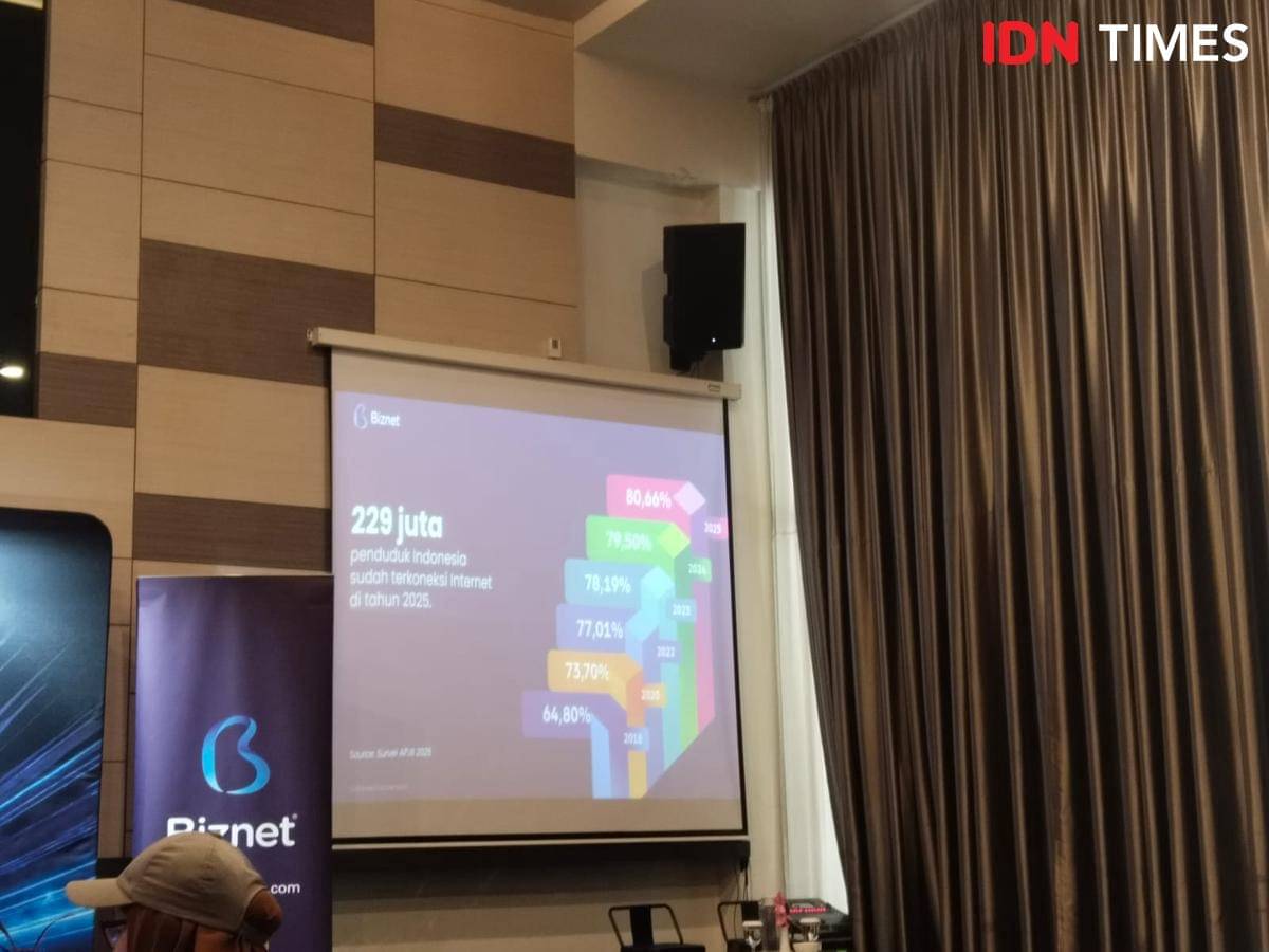Konferensi pers perayaan 25 tahun Biznet menyempurnakan konektivitas internet di Sumsel (IDN Times/Feny Maulia Agustin)