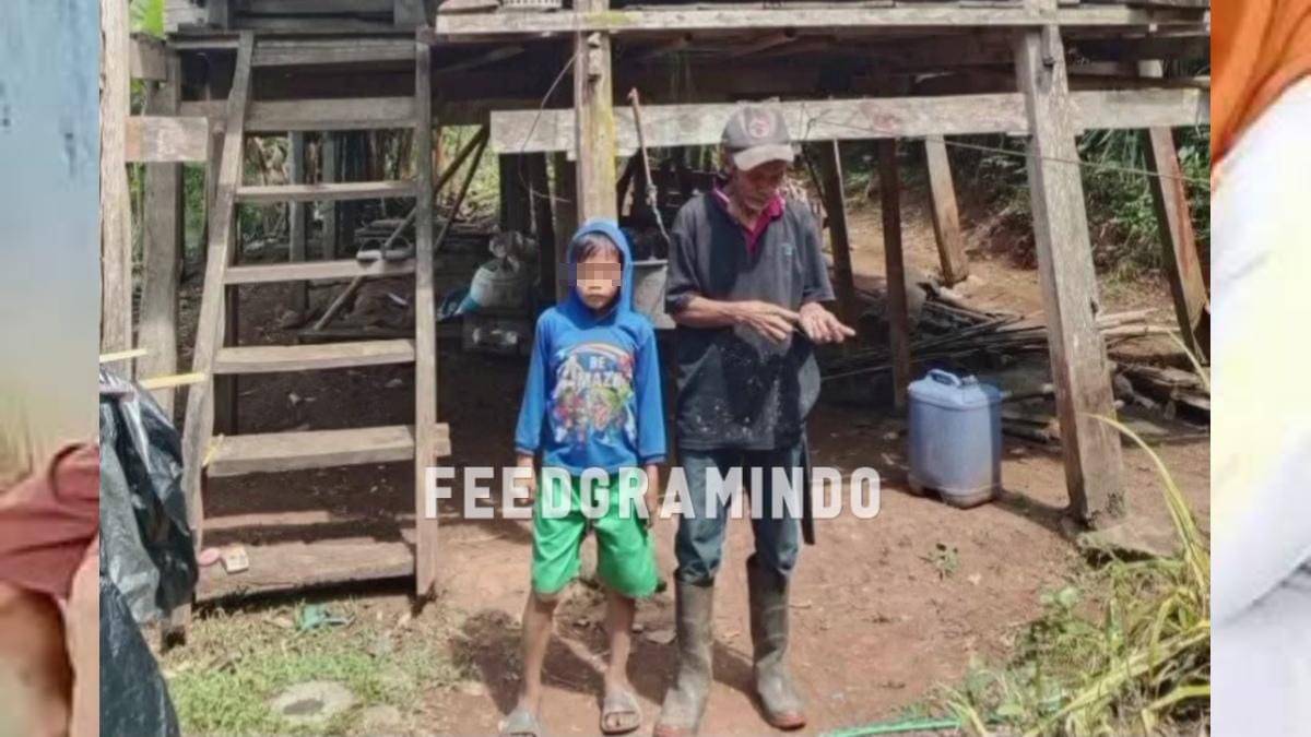 Rangga, siswa SD Inpres Borongbulo di Gowa, membawa bekal sederhana berupa ubi bakar buatan kakeknya setiap berangkat sekolah. (Instagram/feedgramindo)