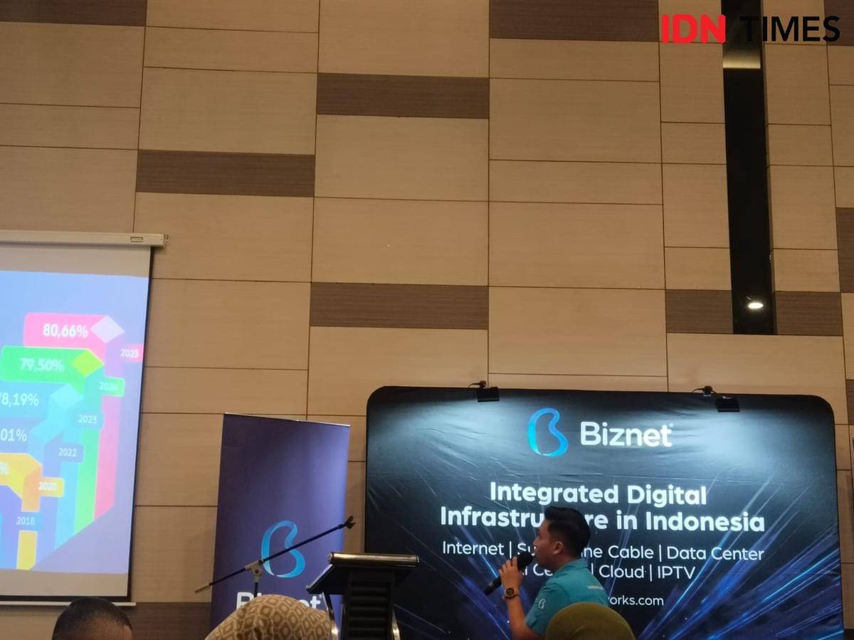 Konferensi pers perayaan 25 tahun Biznet menyempurnakan konektivitas internet di Sumsel (IDN Times/Feny Maulia Agustin)