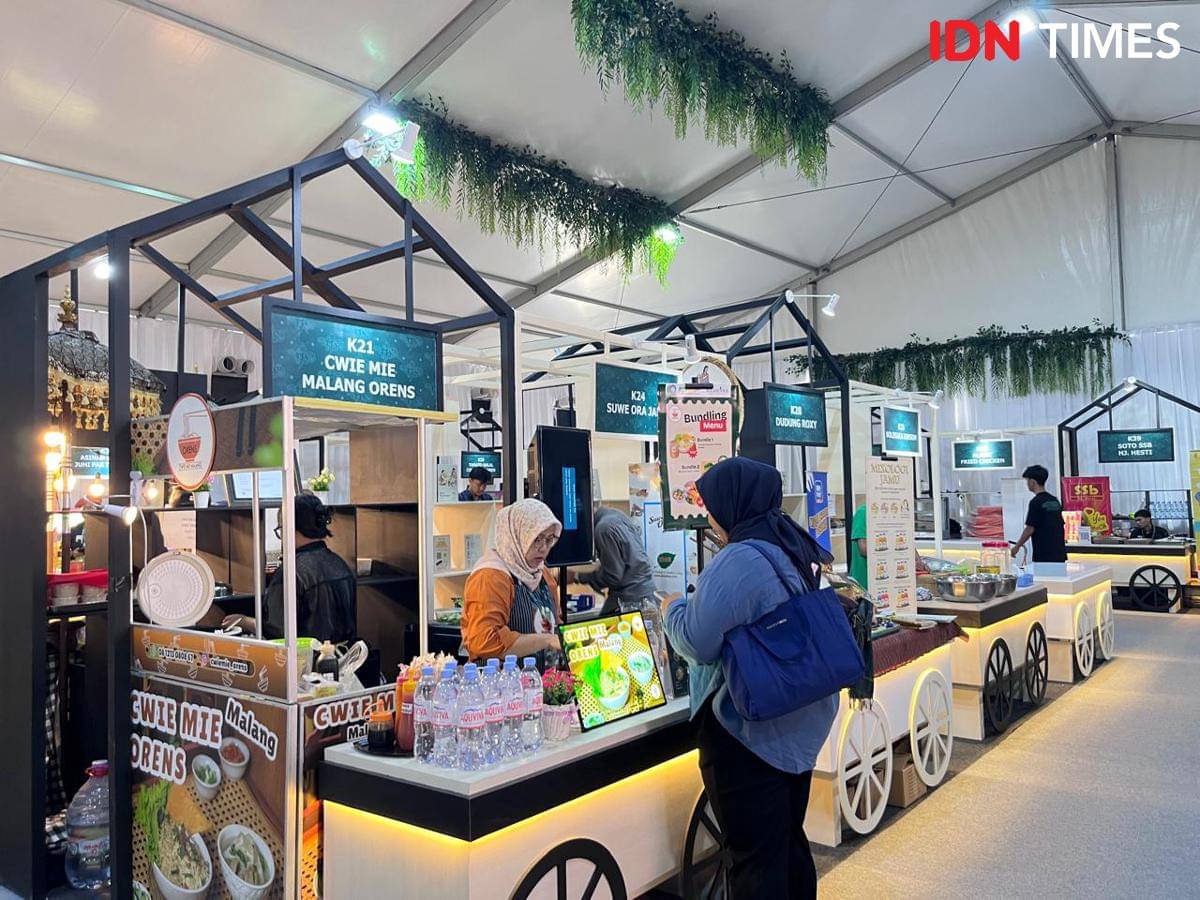 Potret tenant-tenant di Halalicious Food Festival 2025, JIExpo Kemayoran, Jakarta Utara