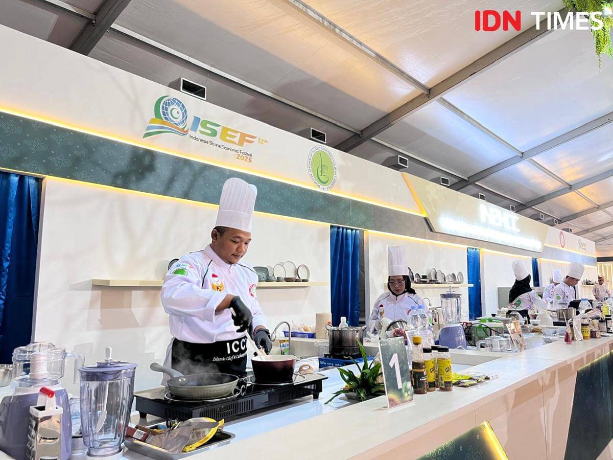 Potret kompetisi chef di Halalicious Food Festival 2025, JIExpo Kemayoran, Jakarta Utara