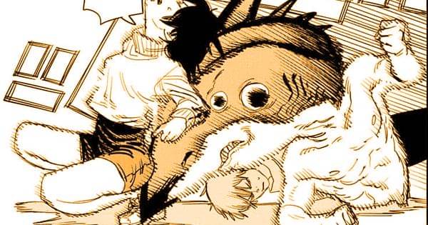 Beam menanduk musuh saat keluar dari lantai - Chainsaw Man