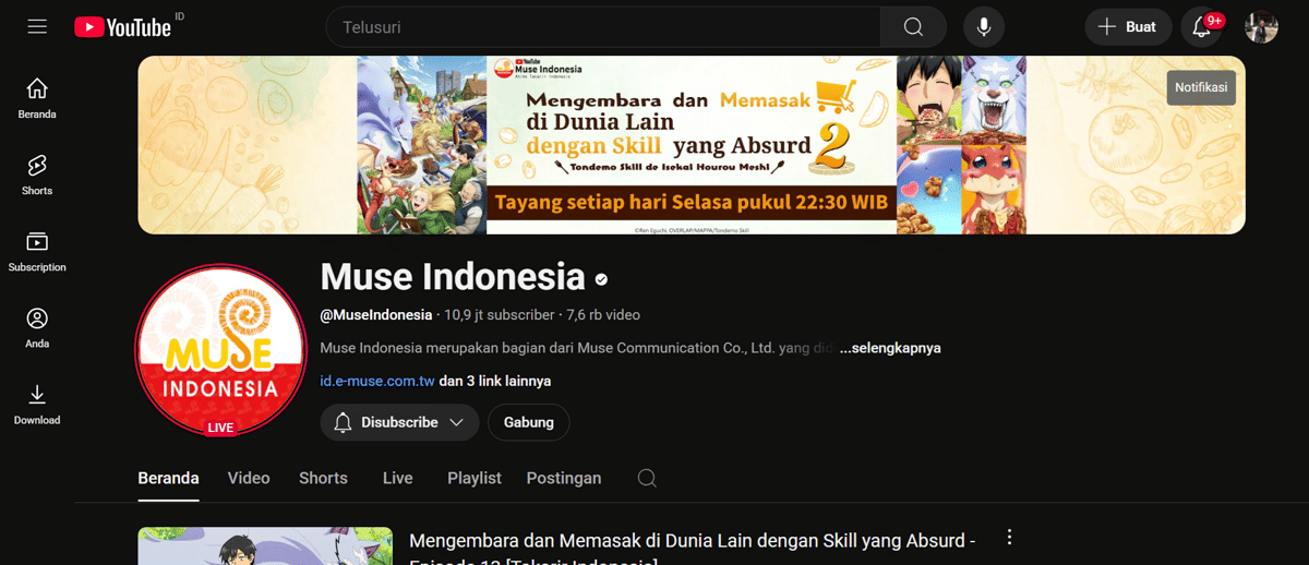 YouTube Muse Indonesia