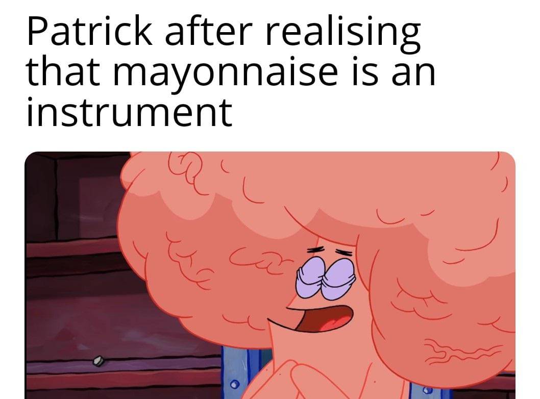 meme SpongeBob berotak besar 