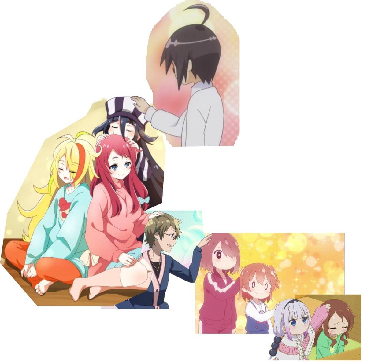 meme anime mengelus kepala