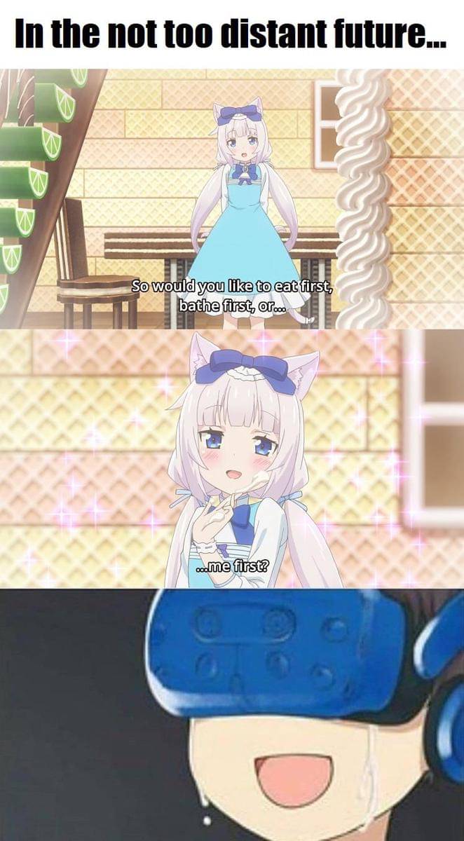 meme karakter anime bertelinga kucing
