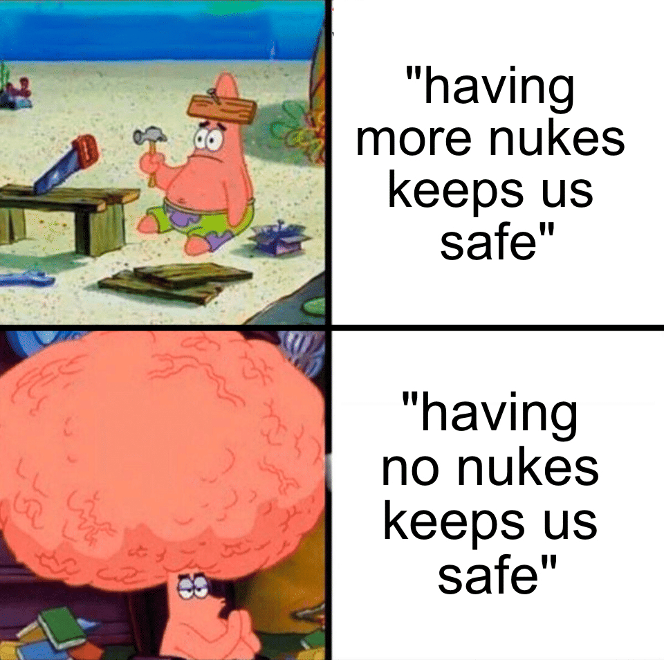 meme SpongeBob berotak besar 