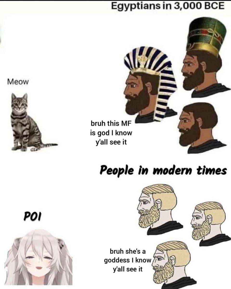 meme karakter anime bertelinga kucing