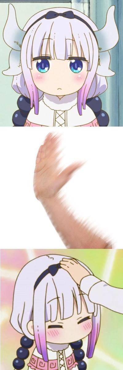 meme anime mengelus kepala