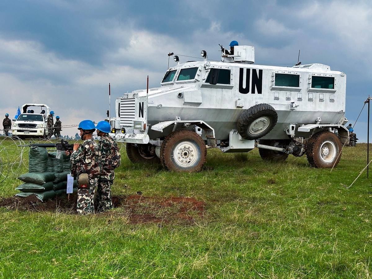 Potret pasukan penjaga perdamaian PBB di wilayah konflik. (x.com/UNPeacekeeping)