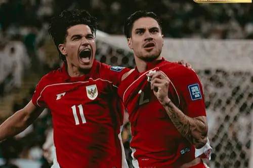 Gol Kevin Diks lawan Arab Saudi