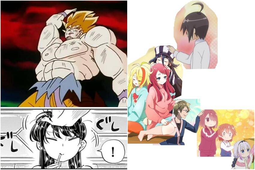 kolase meme anime mengelus kepala 