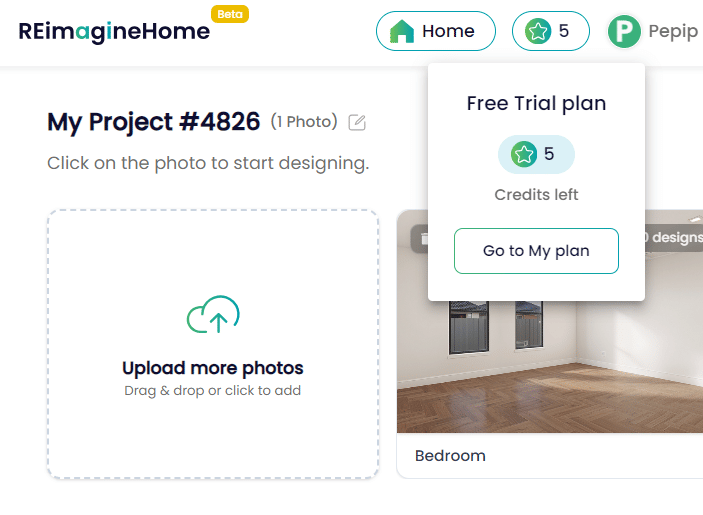 tampilan website ReimagineHome 