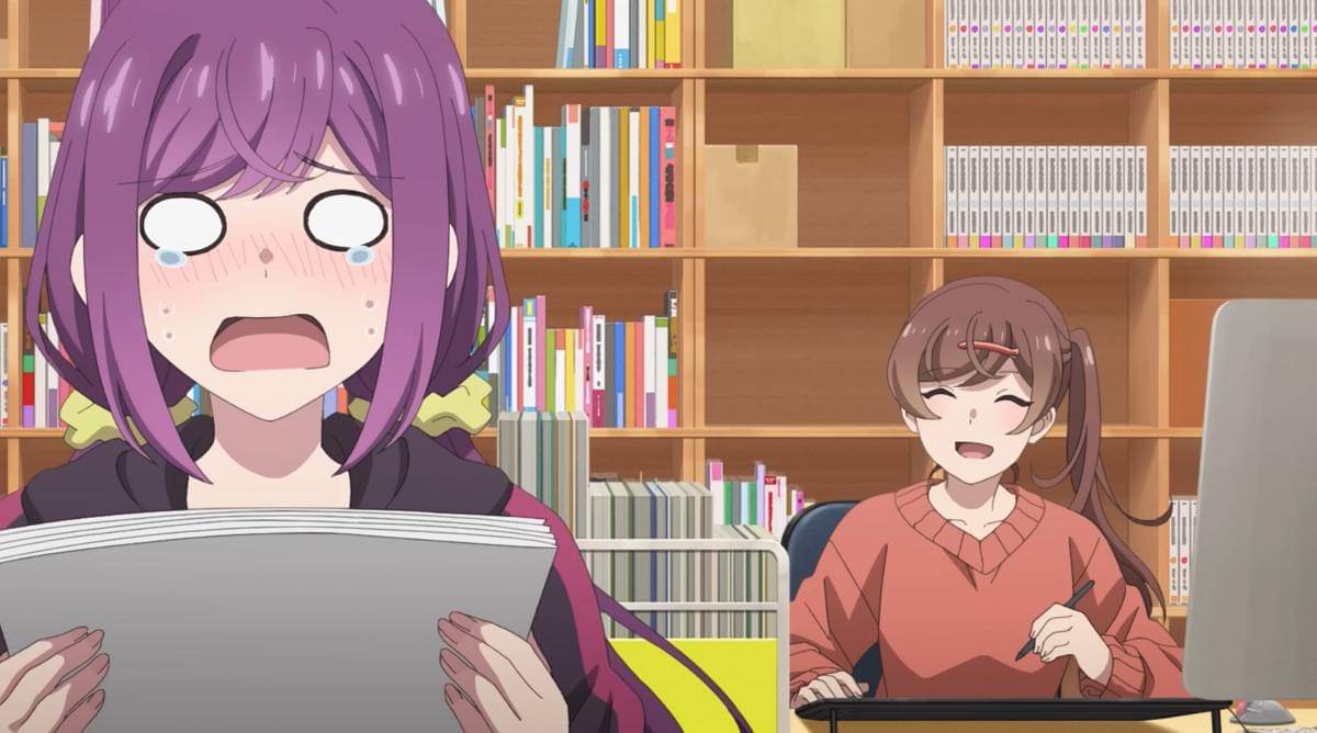 cuplikan anime A Mangaka's Weirdly Wonderful Workplace