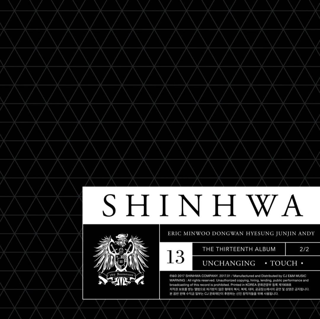 cover album 13TH UNCHANGING - TOUCH (youtube.com/SHINHWA OFFICIAL)