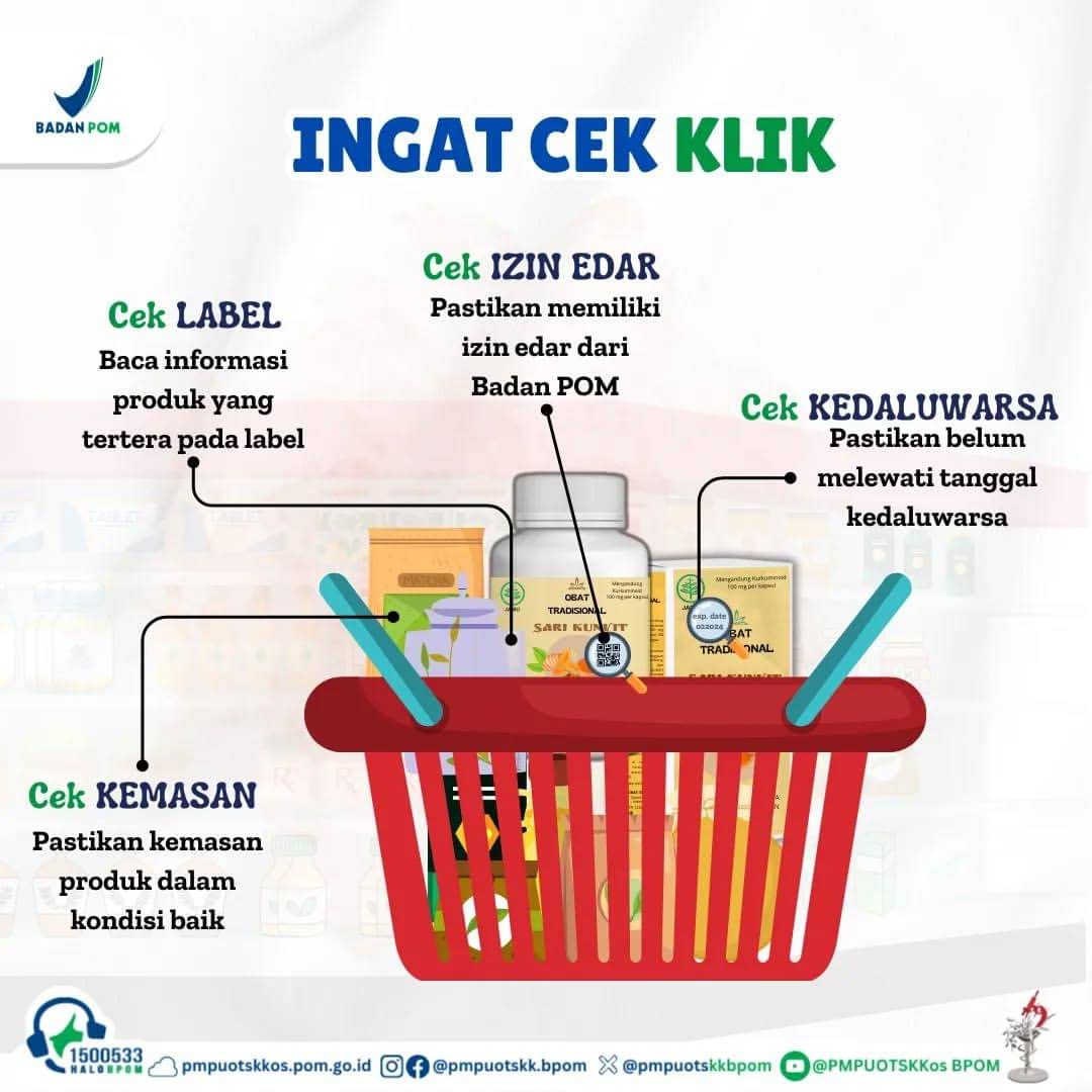 kampanye Cek KLIK (instagram.com/pmpuotskk.bpom)