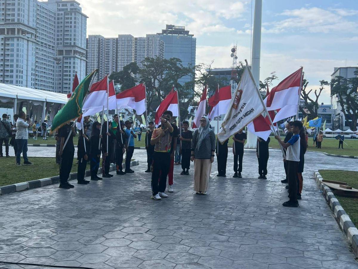 Persiapan Pekan Olahraga Kota Medan XV di Lapangan Merdeka Medan (dok.istimewa)