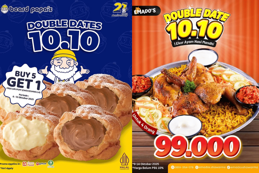 Promo 10.10 di Beard's Papa dan Emado's