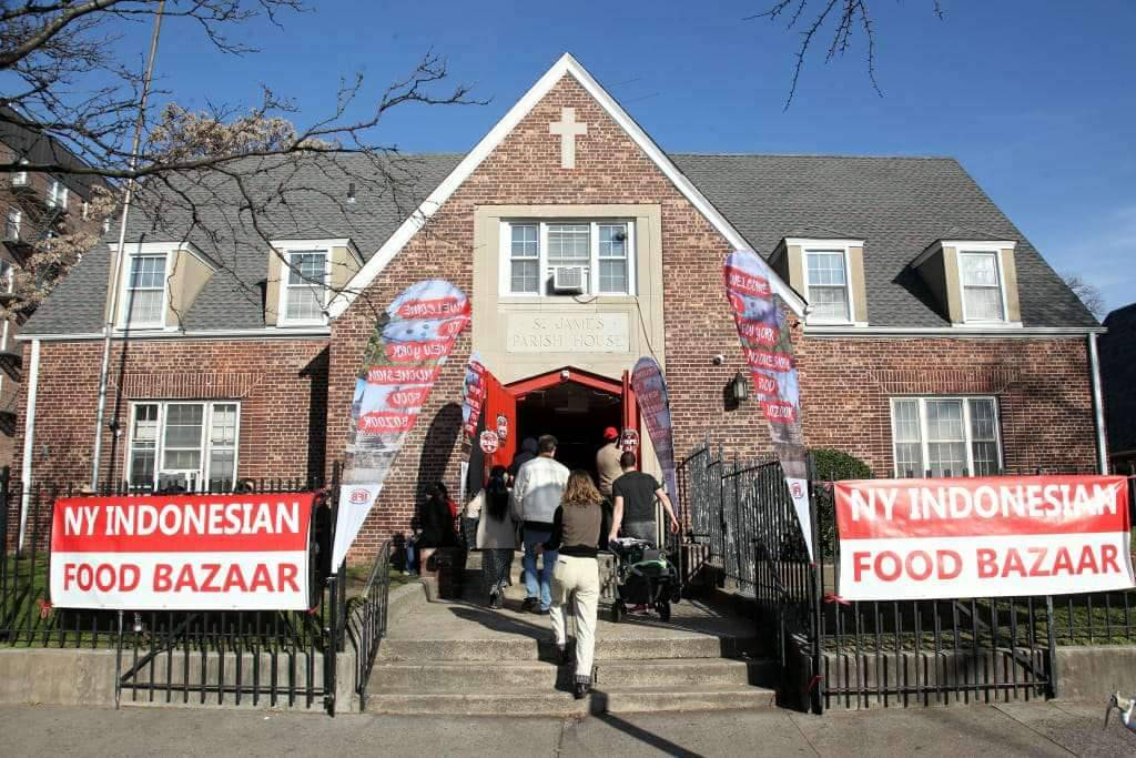 Potret acara NY Indonesia Food Bazaar di St James' Parish House, New York