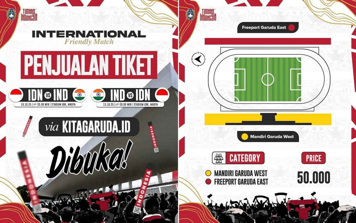 penjualan tiket Indonesia vs India U-23