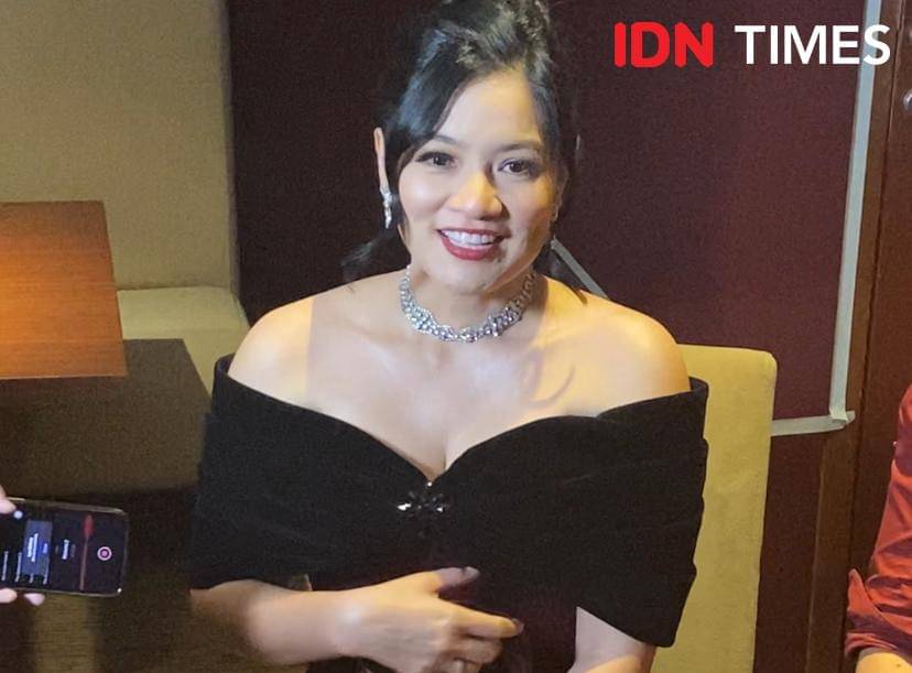 potret Titi Kamal di press conference film Getih Ireng