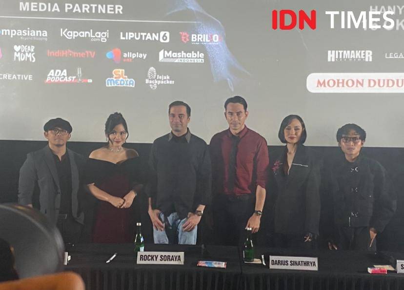 potret press conference film Getih Ireng