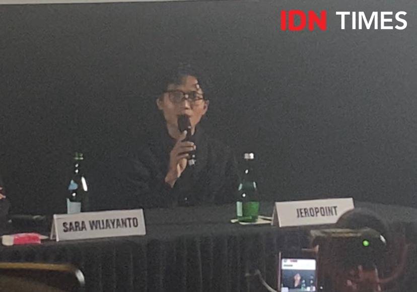 potret Jeropoint di press conference film Getih Ireng
