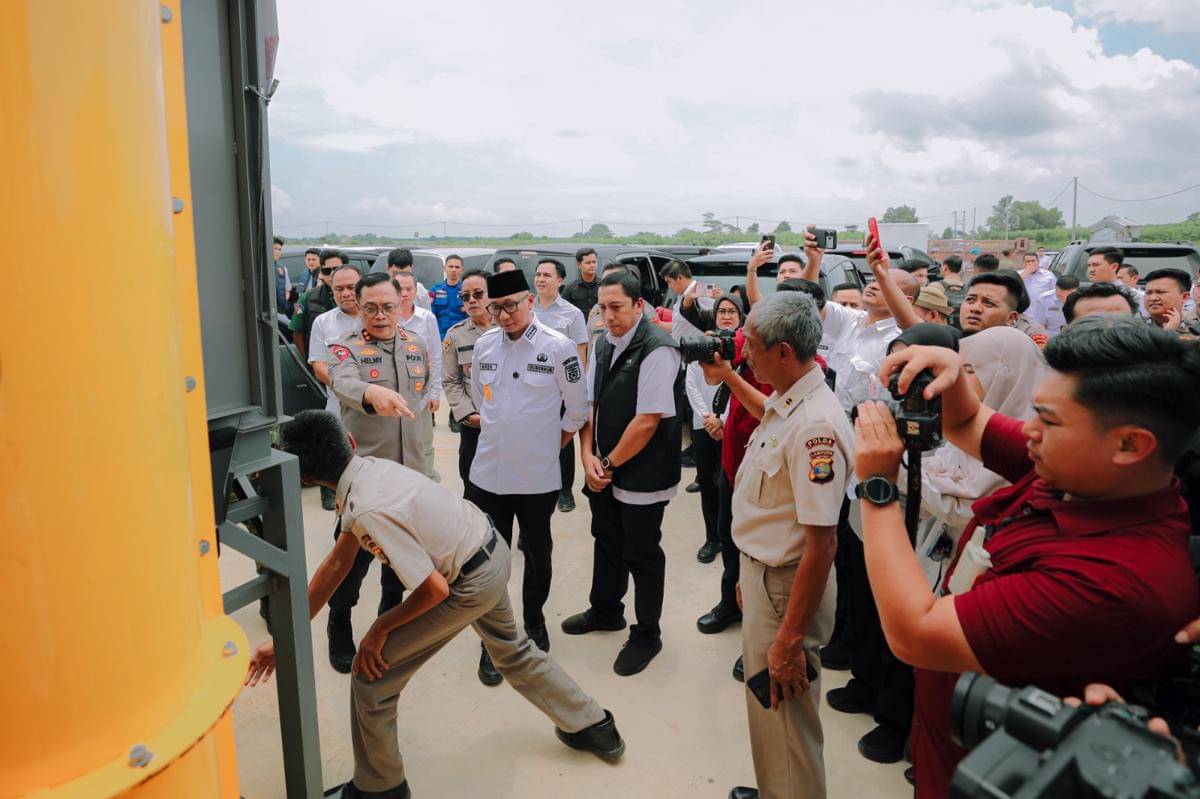 Kegiatan penanaman jagung serentak kuartal IV 2025 di Desa Purwotani, Jati Agung, Lampung Selatan. (Dok. Pemprov Lampung).