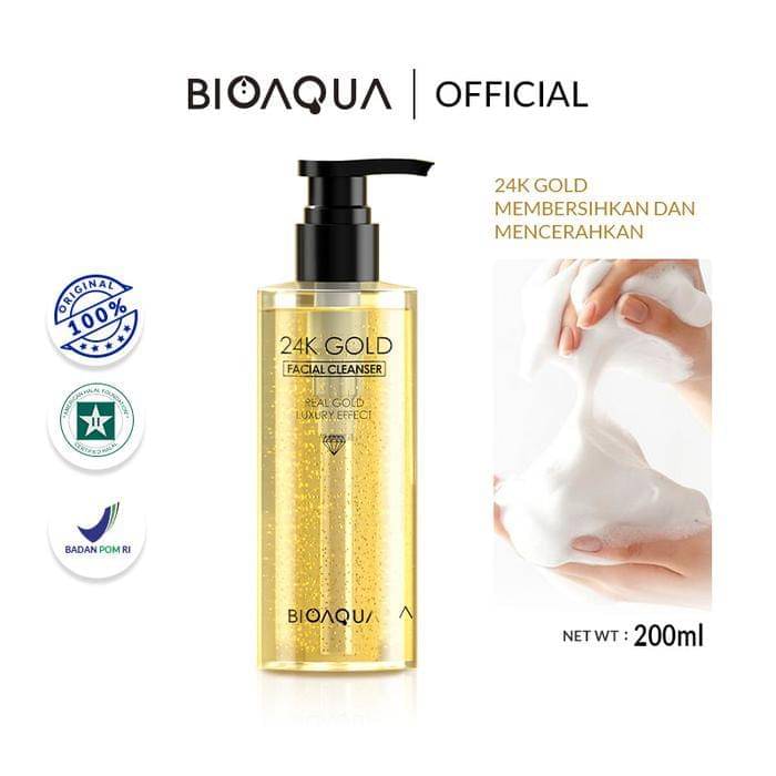 24K Gold Facial Cleanser (tokopedia.com/Bioaqua Official Store)