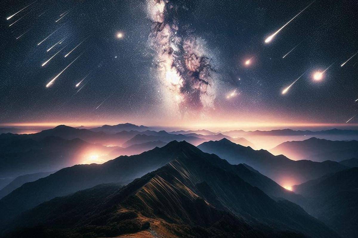 ilustrasi hujan meteor (pixabay.com/beasternchen)