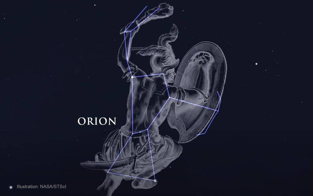 ilustrasi rasi Orion di langit (nasa.gov/NASA/STScI)