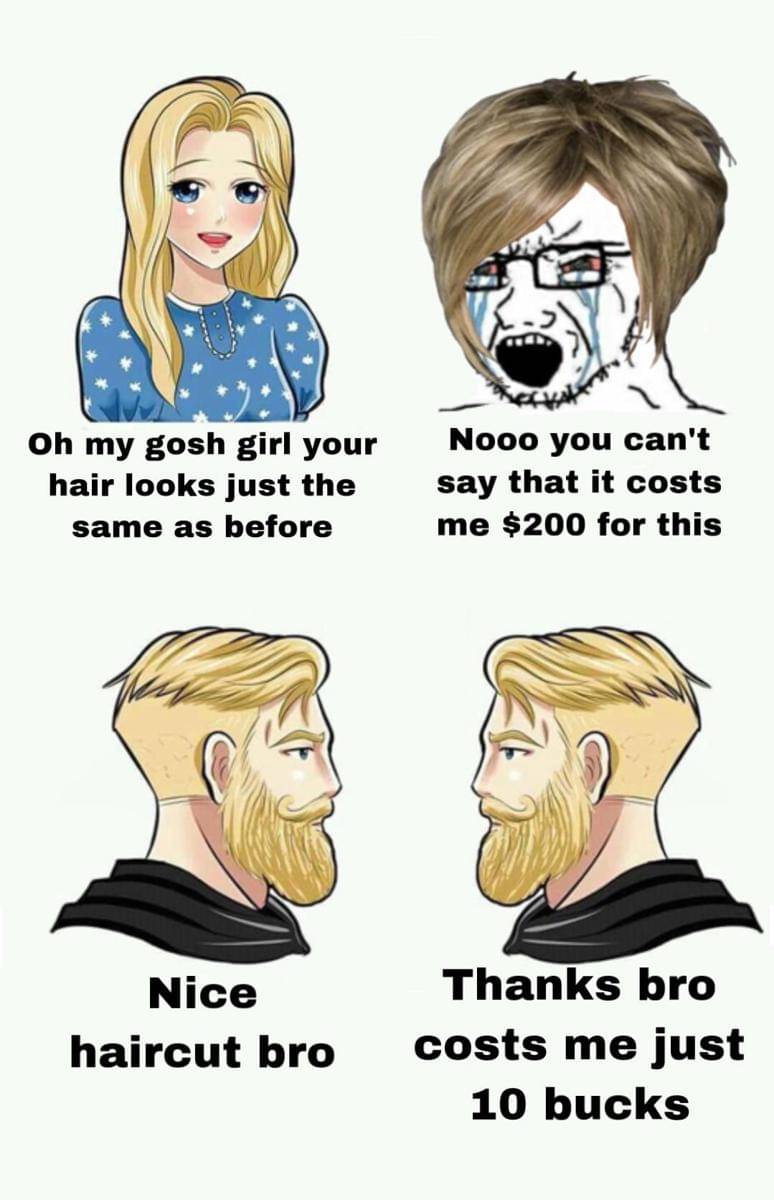 meme kartun tentang cukur rambut