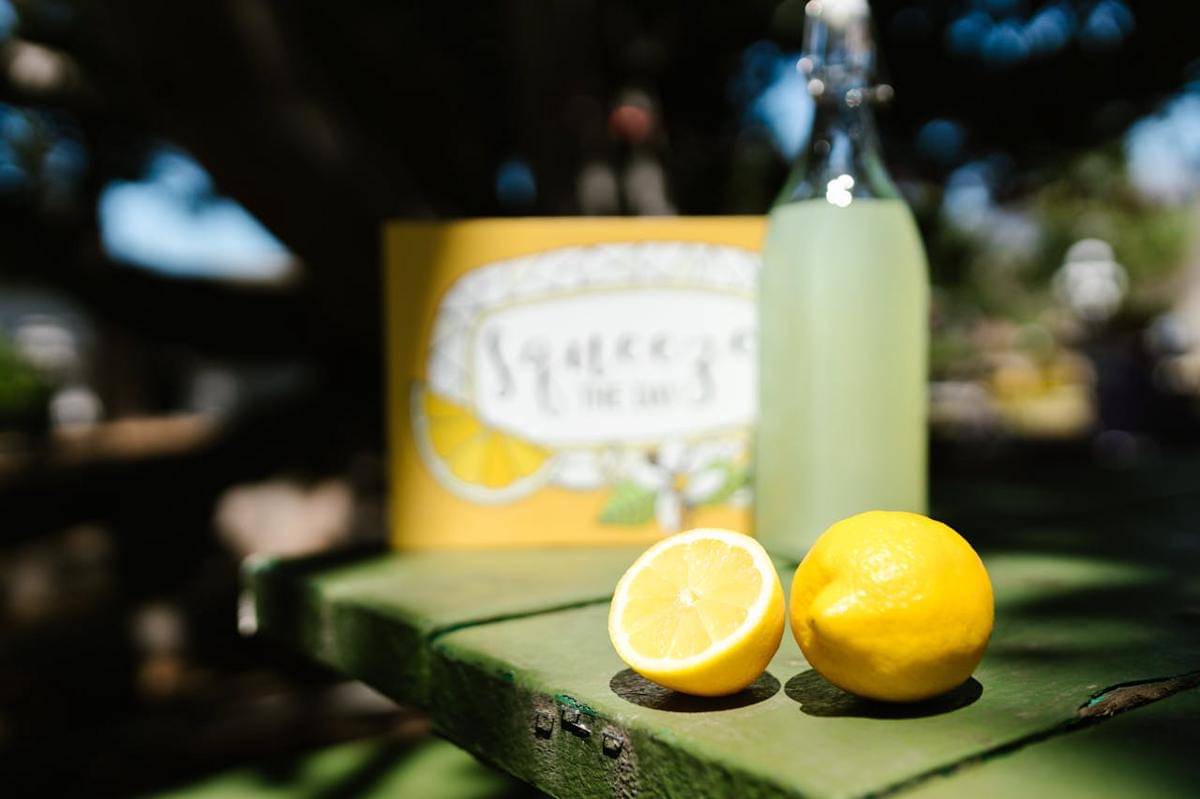 ilustrasi lemon dan air perasannya