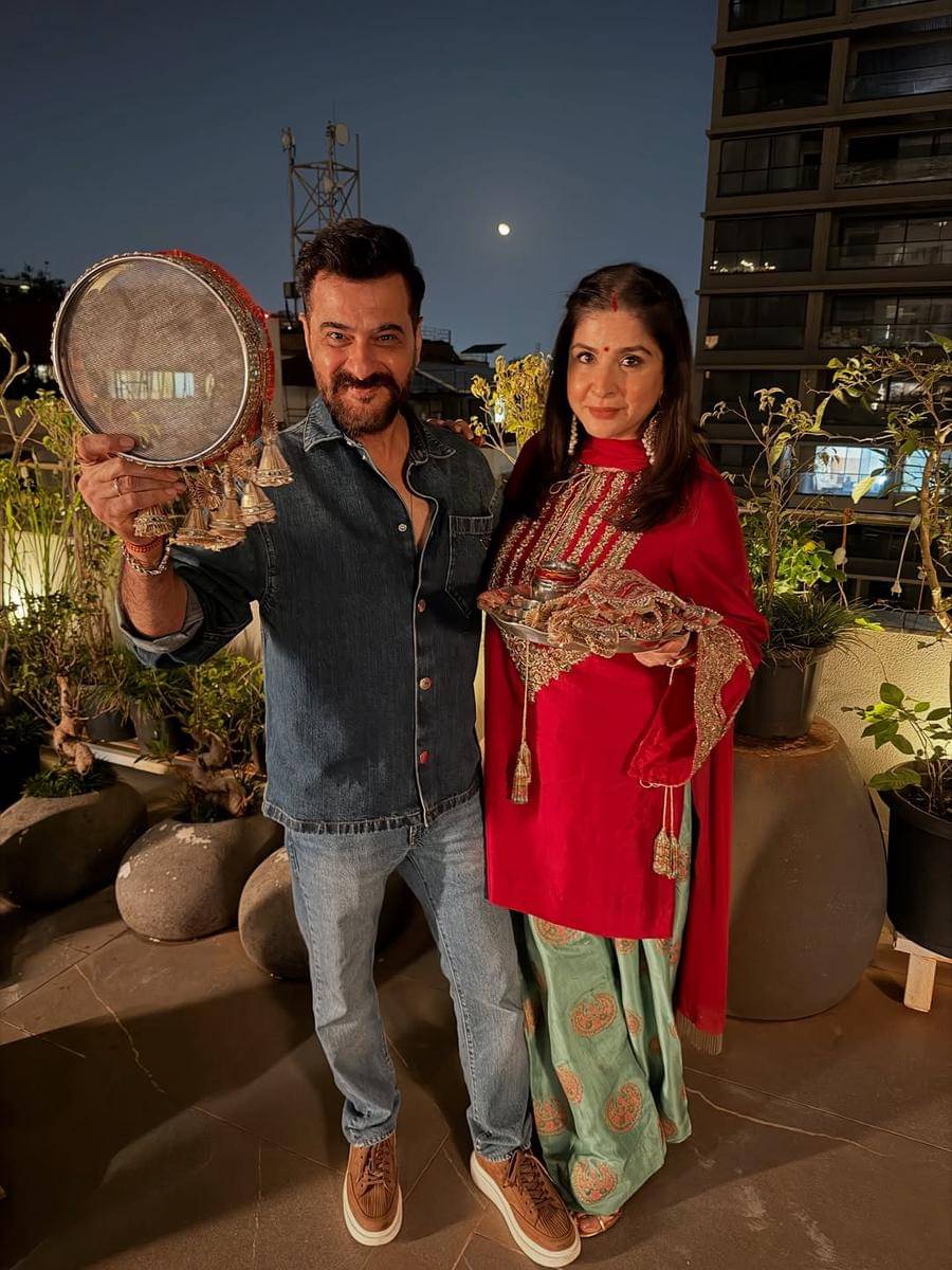 Sanjay Kapoor dan istri 